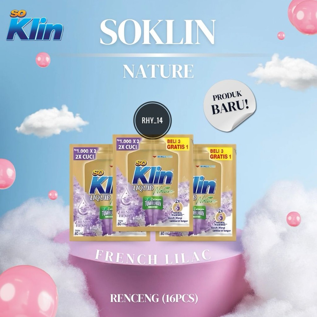 SOSOFT RENCENG / SOKLIN RENCENG / Detergen Lembut Wangi
