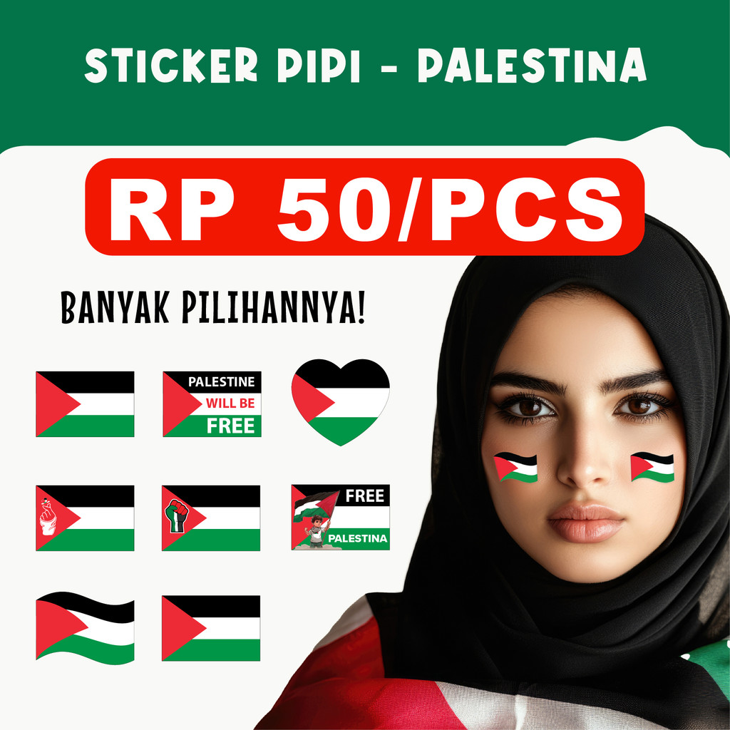 

Sticker Bendera Pipi - Palestina (Isi 10 PCS Mix Campur) – Dukungan Solidaritas, Material Aman untuk Kulit, Bisa Custom Ukuran