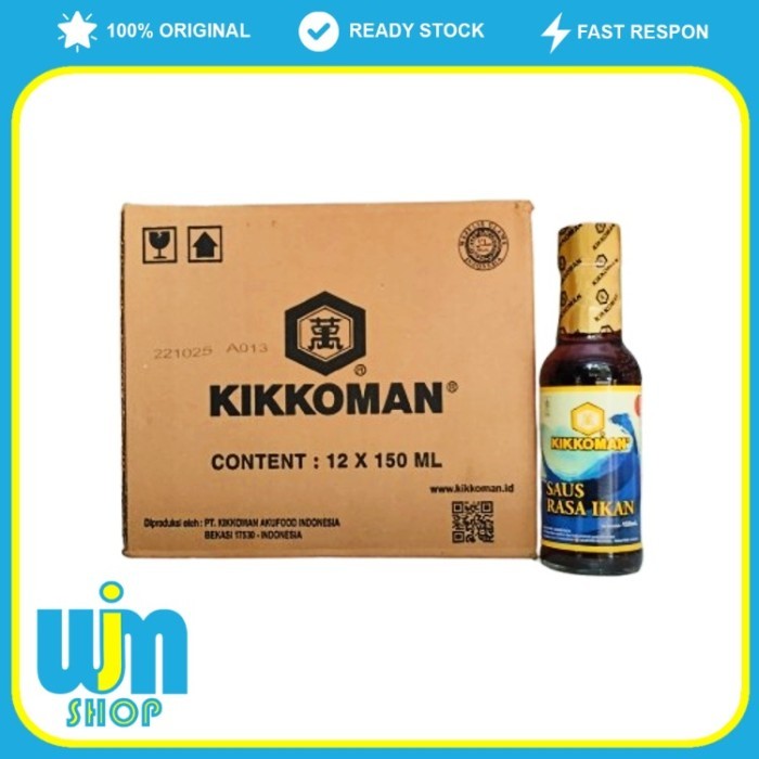 

Kikkoman Saus Rasa ikan 150ml x 12 Pcs Fish Soy Sauce