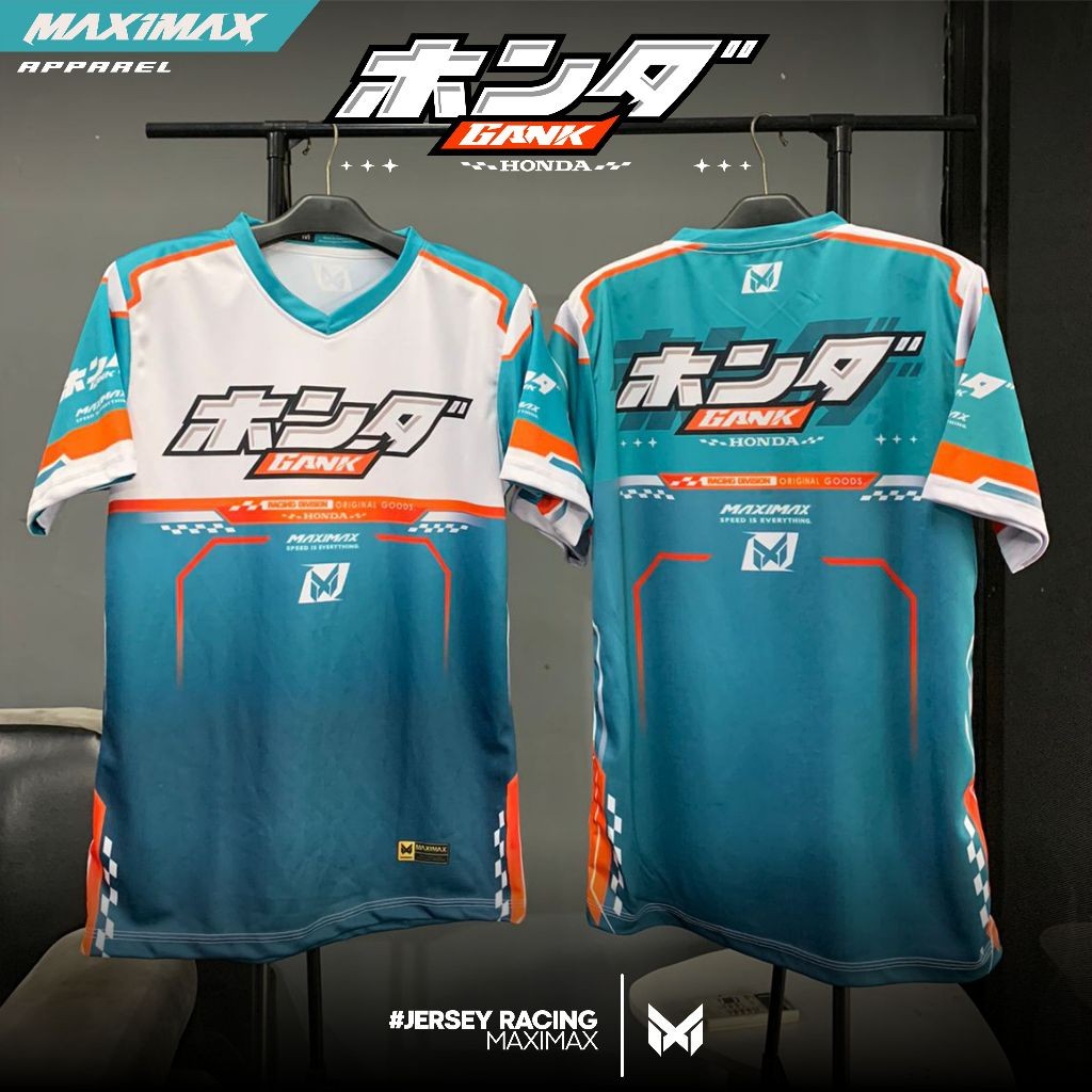 JERSEY RACING / jersy balapan JERSEY RACING  | Jersey Honda Gank Series |  Premium - Maximax Apparel