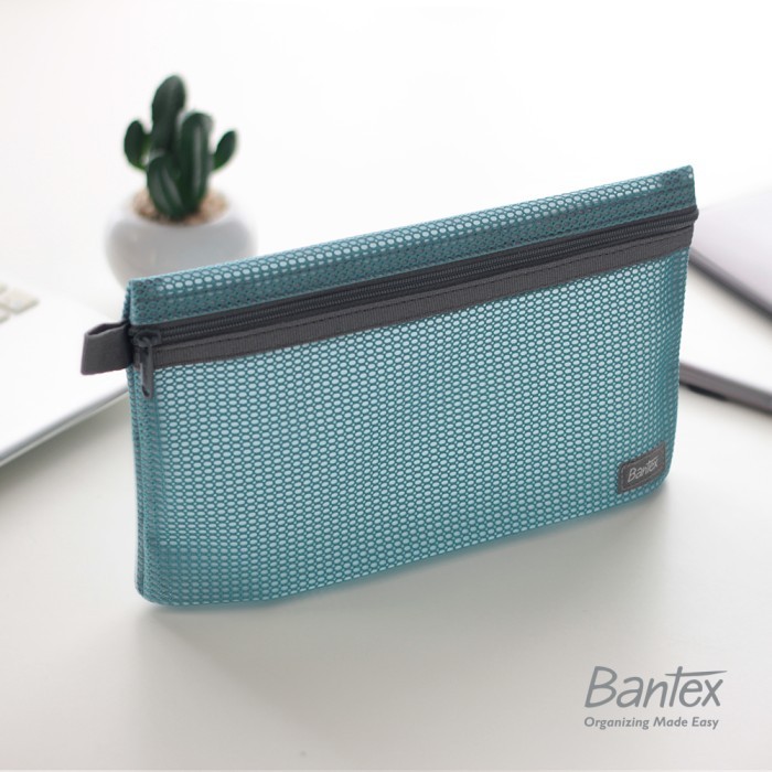 

[P r o m o]New Bantex Zipper Storage Pouch Handbag Pencil Case #8108 - Sky Blue