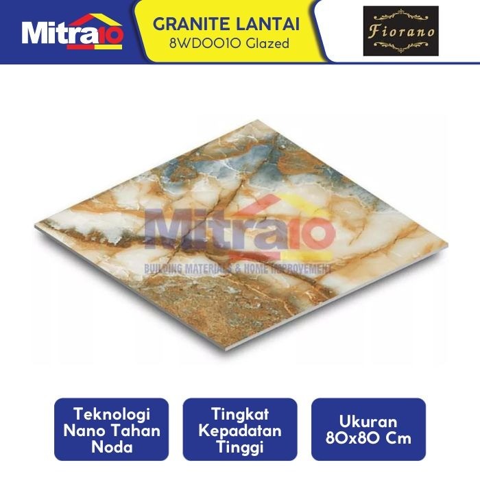 Granit Lantai Fiorano 8WD0010 80x80cm Coklat Glazed