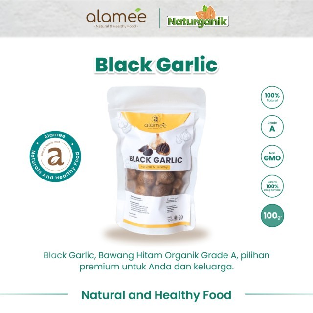 

ALAMEE Black Garlic Bawang Hitam Tunggal Lanang Premium 100gr Naturganik