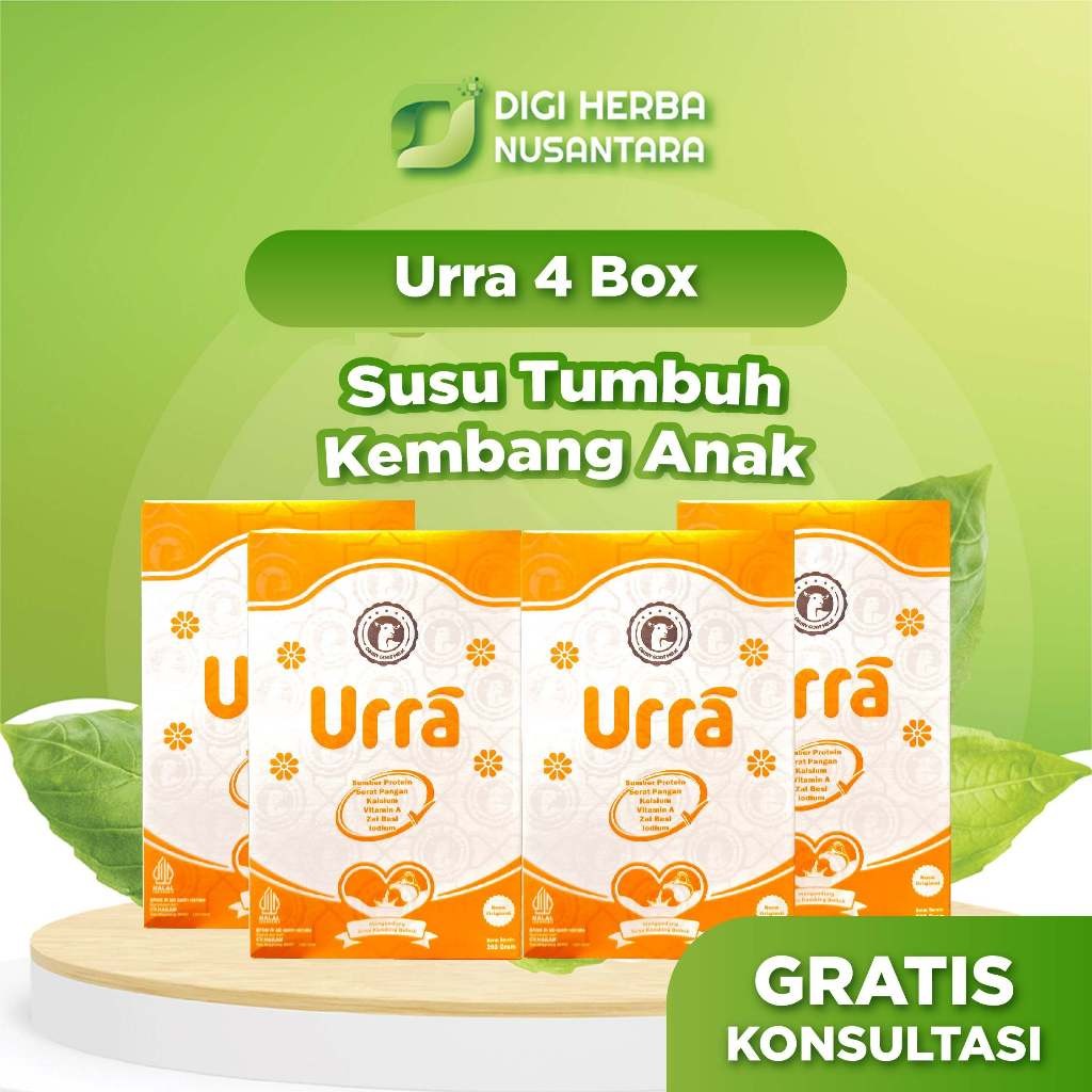 

URRA Susu Kambing Saneen Untuk Penambah Berat Badan & Tinggi Badan Anak - 4 Box