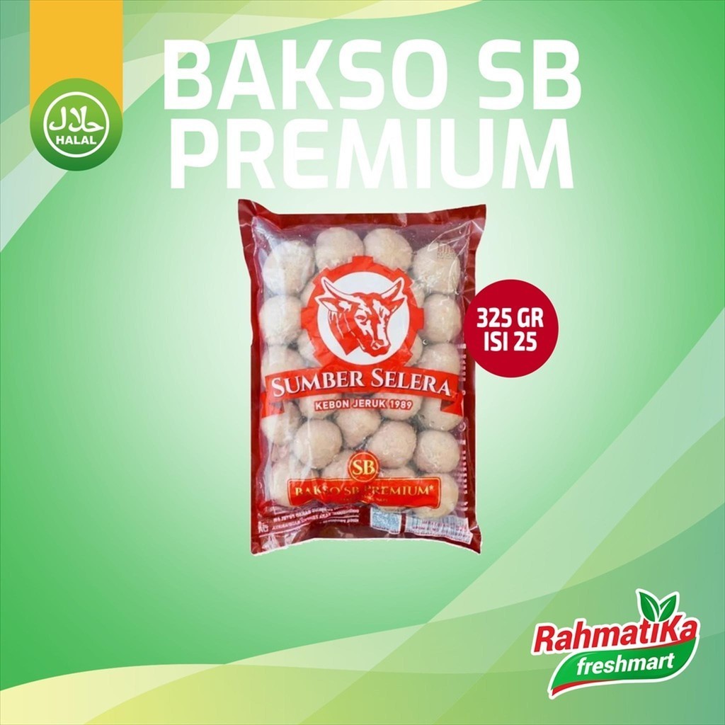 

Bakso SB Premium Isi 25 / Bakso Sumber Selera 325 gram (Frozen Food)