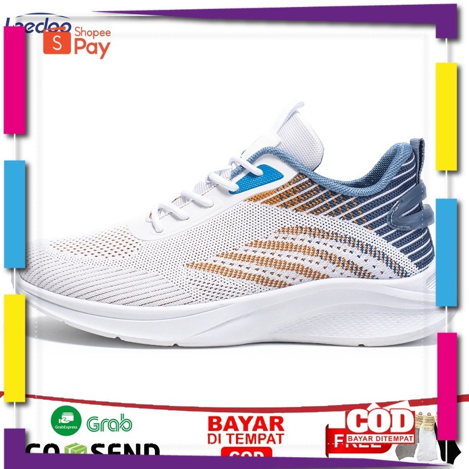UKURAN SIZE 37 38 39 40 41 42 43 44 45 / Leedoo Sepatu Olahraga Pria Sepatu Lari Jogging Sneakers Ke
