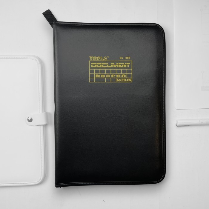 

Document Keeper Map Dokumen Kulit Resleting Anti Air TOPLA 40File F4 - Merah