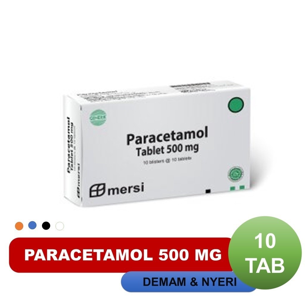 Paracetamol 500 Mg Mersi 1 Strip 10 Tab