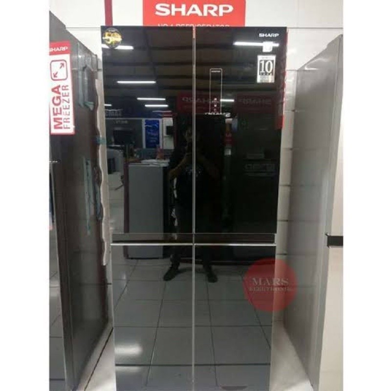 Kulkas sharp 4 pintu SJ-If51PG-Bk multi door black glass garansi resmi