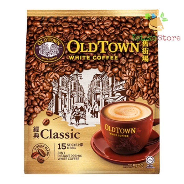 

Roux Old Town White Coffee Classic Hazelnut 2in1 Less Sugar/Kopi Old Town - Classic