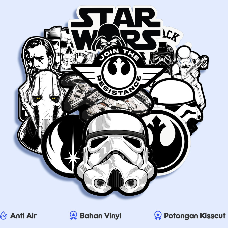 

55 PCS STICKER PACK STAR WARS sticker aesthetic case hp laptop lemari lucu&keren