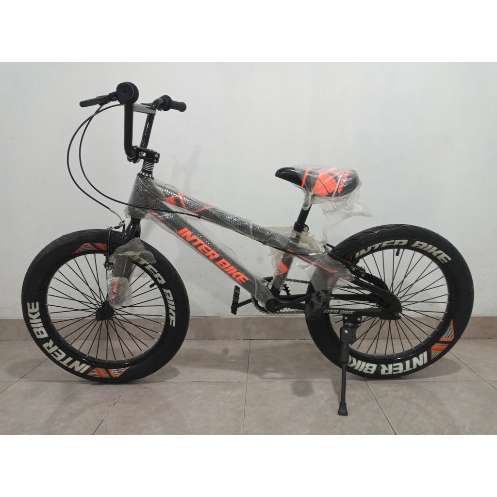 Sepeda BMX 20 Ban 3.0 Inter Bike Warna Orange