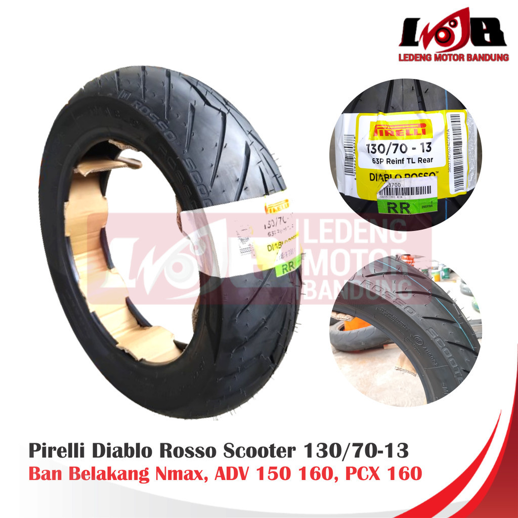 Pirelli Diablo Rosso Scooter 130/70-13 Ban Belakang Nmax ADV PCX 160