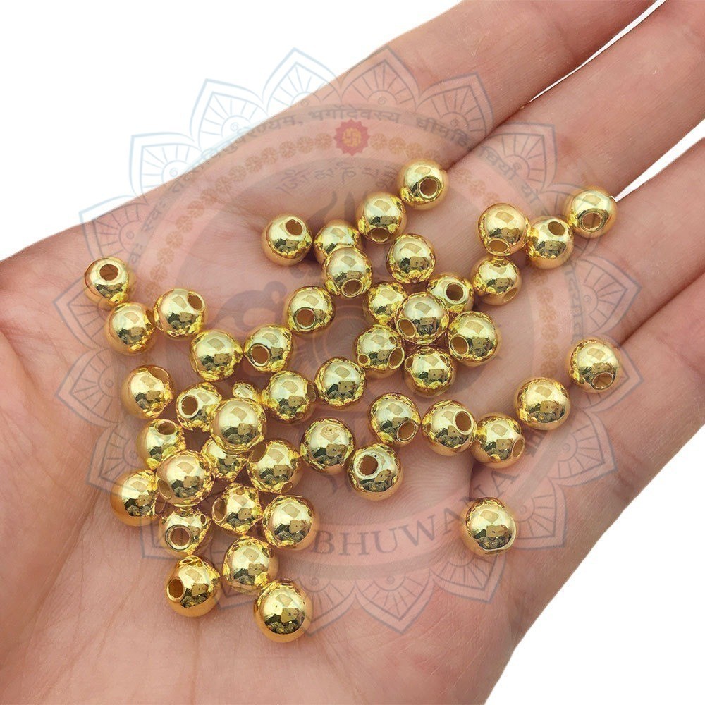 Manik CCB Mote Bulat Gold Beads 5 g 3/4/5/6/8mm | Kode : ACC06