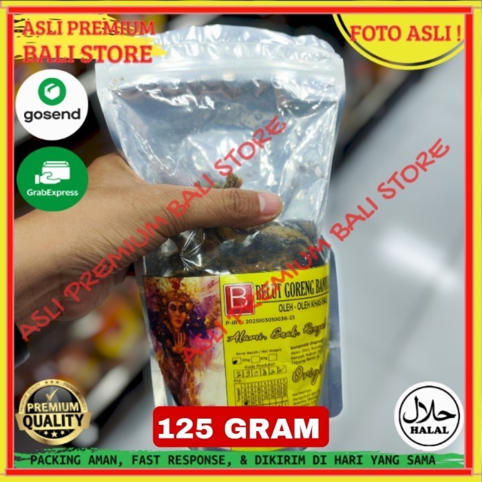 

OLEH OLEH MAKANAN CEMILAN CAMILAN SNACK KULINER KHAS ASLI ORI ORIGINAL BALI KERIPIK KRIPIK KERUPUK BELUT GORENG 125 GRAM GR