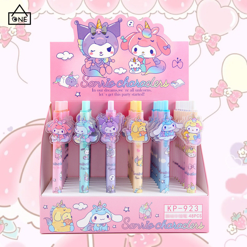 

COD❤️Pena Netral Sanrio Lucu Tekan Pena Air Hitam Pena Gadis Tanda Hati Pena