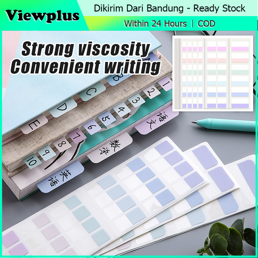 

240Pcs Index Marker / Sticky Tabs Notes Pastel Penanda Buku Warna Transparan Macaroon Stiker Paper Flag Penanda Halaman Buku