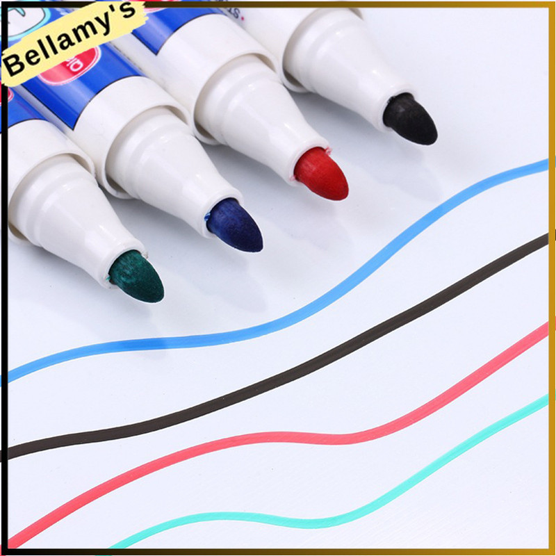 

COD ❤️Pena Penanda Berbasis Air Hitam Pena Penanda Kepala Besar Pena Papan Tulis yang Dapat Dihapus