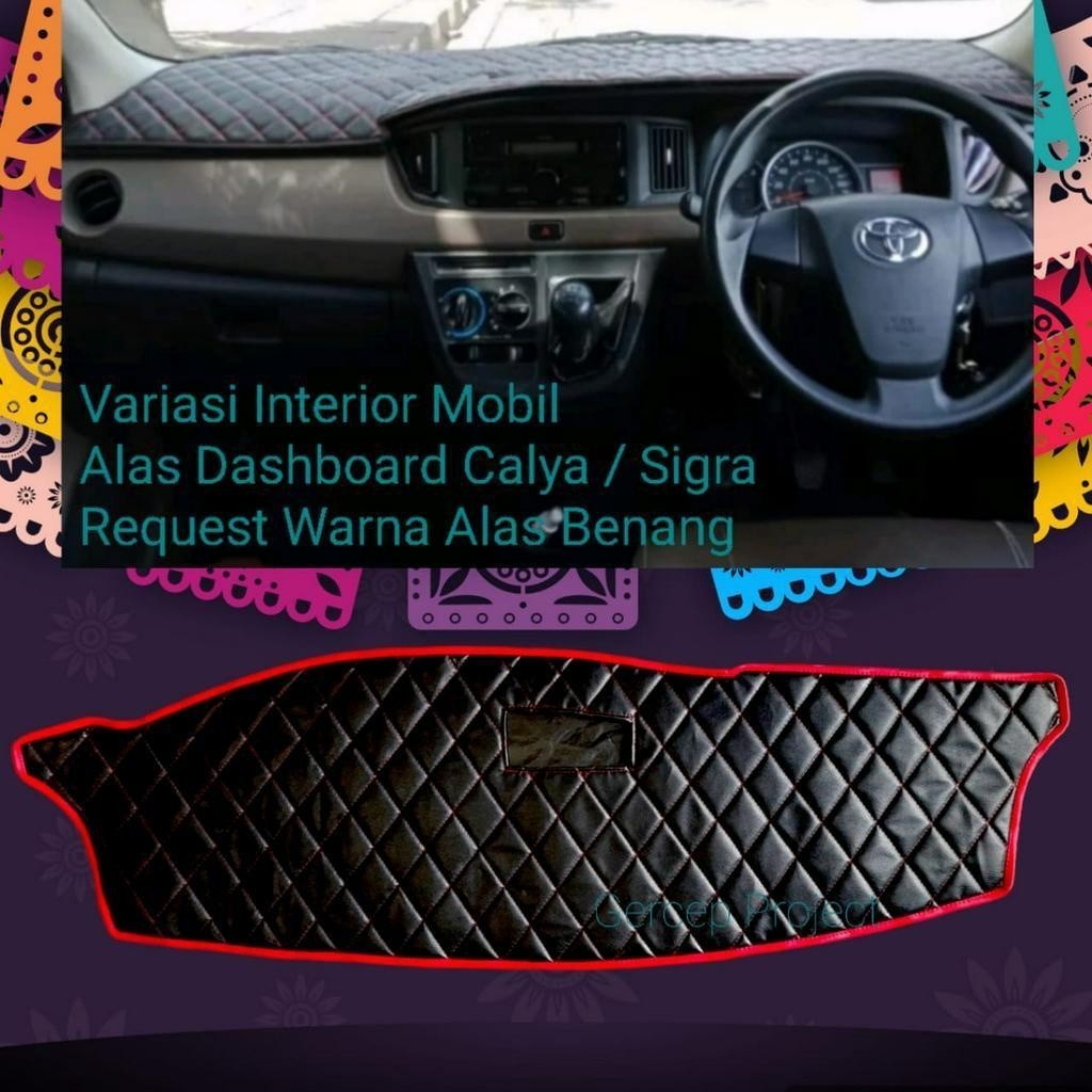 Cover Alas Dashboard Mobil Toyota Calya Daihatsu Sigra Pelindung Dasbor Bahan Kulit Aksesoris Varias