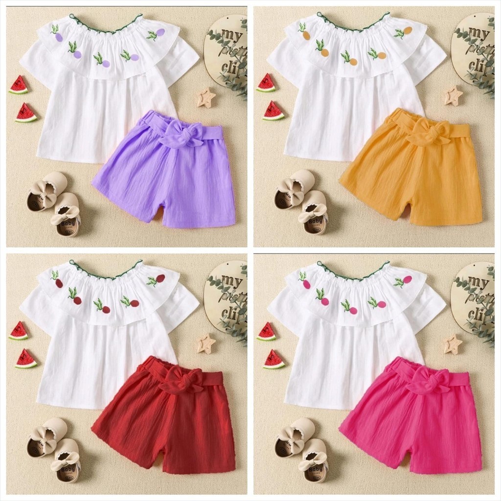 Setelan Anak Bordir 1-4 Thn Setelan anak perempuan baju anak cewek