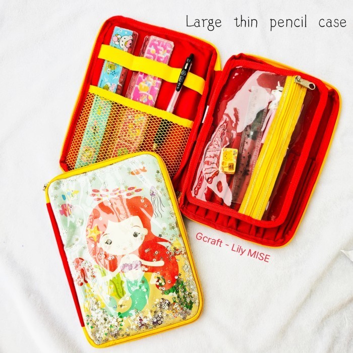 

Sparkling Large thin pencil case - Mermaid