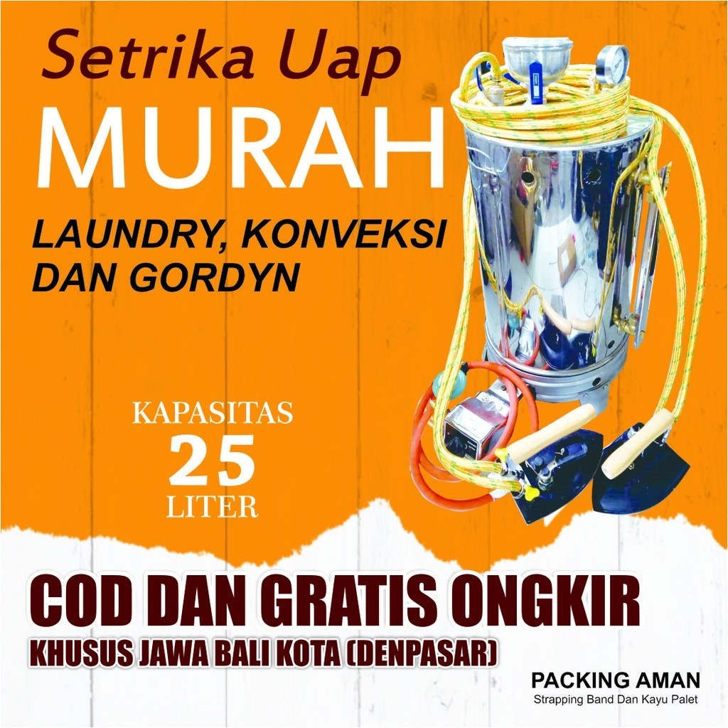 SETRIKA UAP MURAH LAUNDRY KONVEKSI DAN GORDYN 25 LITER 2 KEPALA
