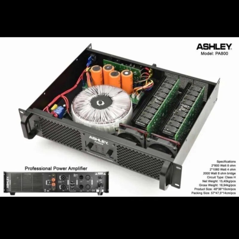 Power ASHLEY pa 800 original ashley pa 800 clas H amplifier 800W