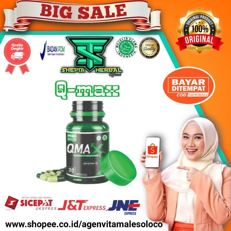 Obat Herbal Q MAX Asli 100% Bikin Pembesar Alat Vital & Meningkatkan Stamina & Kesuburan Pria( Grati
