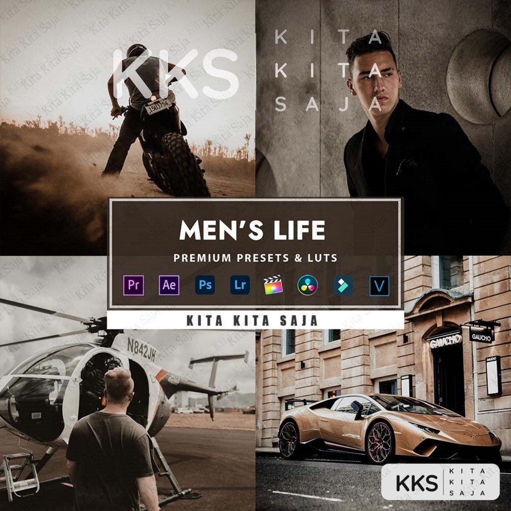 Mens Life - Premium Preset Lightroom Foto dan Video LUT LUTs VN Android IOS & PC Premiere Pro Davinc