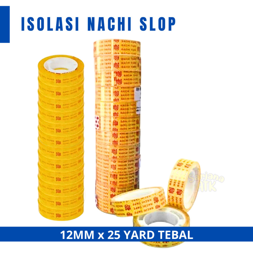 

(12 Pcs) Isolasi Mini Nachi / Selotip Tape Bening Nachi 12mmx25yard Tebal