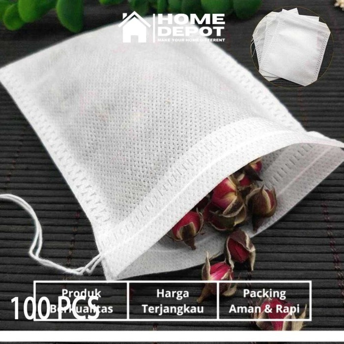 

Kantong Teh Celup Kosong 100 Pcs Teabag Filter - 6 x 8 cm