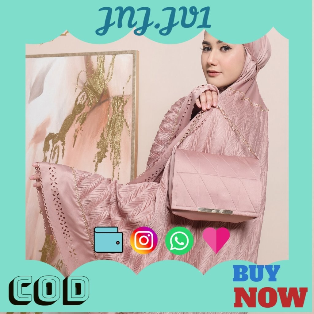 5.5 BIG SALE ALMECCA - Mukena Dewasa Elnara Premium Al-Mecca Traveling 2in1 Mewah