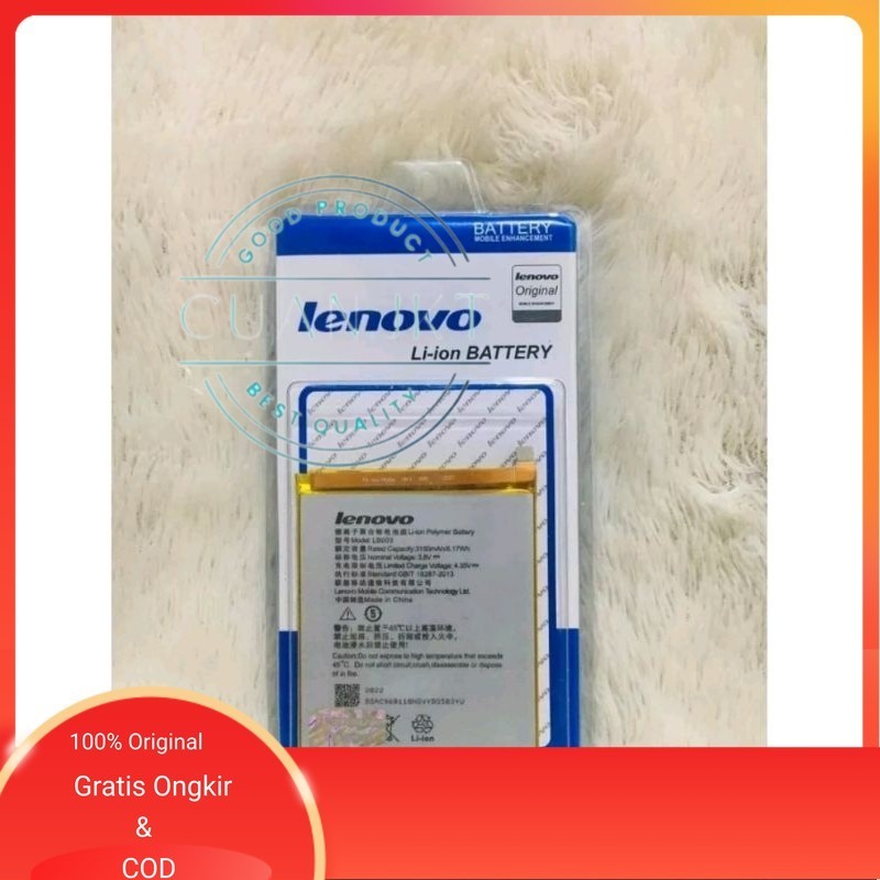 Original Batre Baterai Compatible Lenov K5 K530T LB-003 LB003 3150mAh package mika Ori