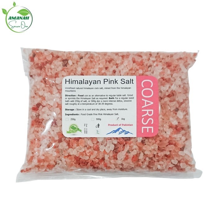 

New Produk- [Terlaris] Garam Himalaya Kasar 1 kg - Coarse Himalayan Pink Salt