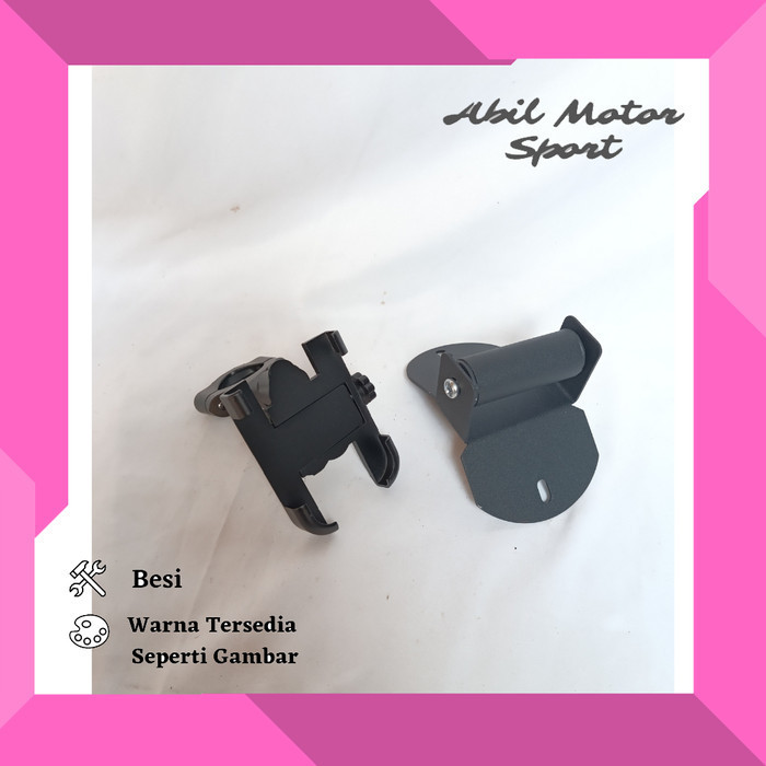 PAKET HOLDER HP BREKET BRACKET GPS HOLDER HP MOTOR YAMAHA NMAX NEW COVER STANG MOTOR NMAX BARU HOLDE