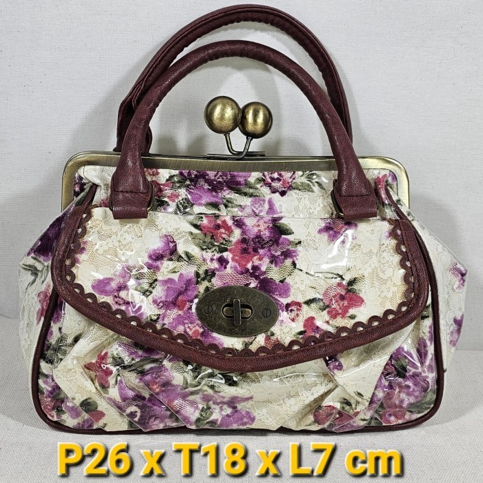 Axes Femme Japan original party purse hand bag tas pesta tangan 2way bisa selempang shoulder motif f