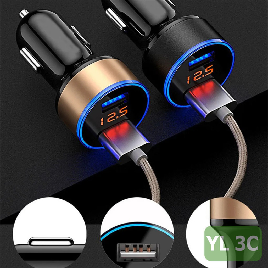 CAR Adapte Universal Car Charger Colokan Charger Mobil 2 Ports 5V 3.1A Dual USB Charger Hp Motor Mob