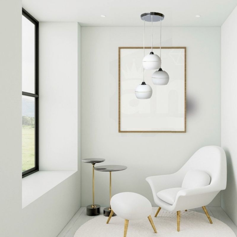 LAMPU HIAS BOLA LAMPU GANTUNG MINIMALIS PVC