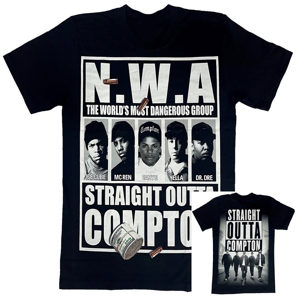 NWA - STRAIGHT OUTTA COMPTON SHIRT COTTON ROUNDNECK  Cotton High Quality Unisex T-shirt
