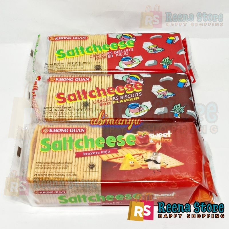 

saltcheese crackers keju khong guan 200 gr - Reena Store