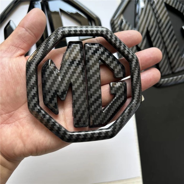Cover Emblem Kap Mesin Mobil Depan Belakang Logo MG MG4 EV - HITAM CARBON