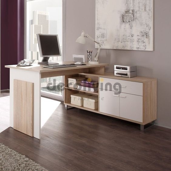 Meja Kerja/Meja Belajar/Meja Kantor/Meja Komputer L Panjang 150 Cm Lemari 120 Cm T 75 Lebar Media Si