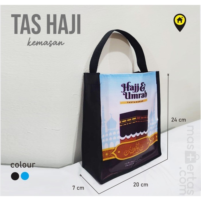 

goodie bag haji, souvenir umroh, tas syukuran haji, tempat souvenir - Hitam