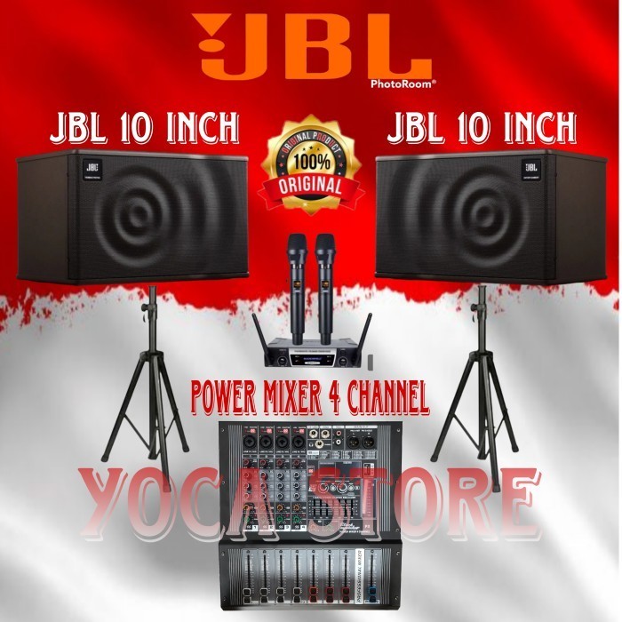 Sound Karaoke Set JBL 10 Inch MK-10 Upgrade Power Mixer 4 Channel