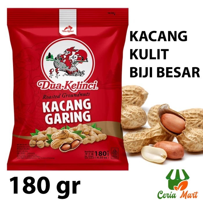 

Kacang Kulit Dua Kelinci 180 gr Panggang Garing Roasted Groundnuts