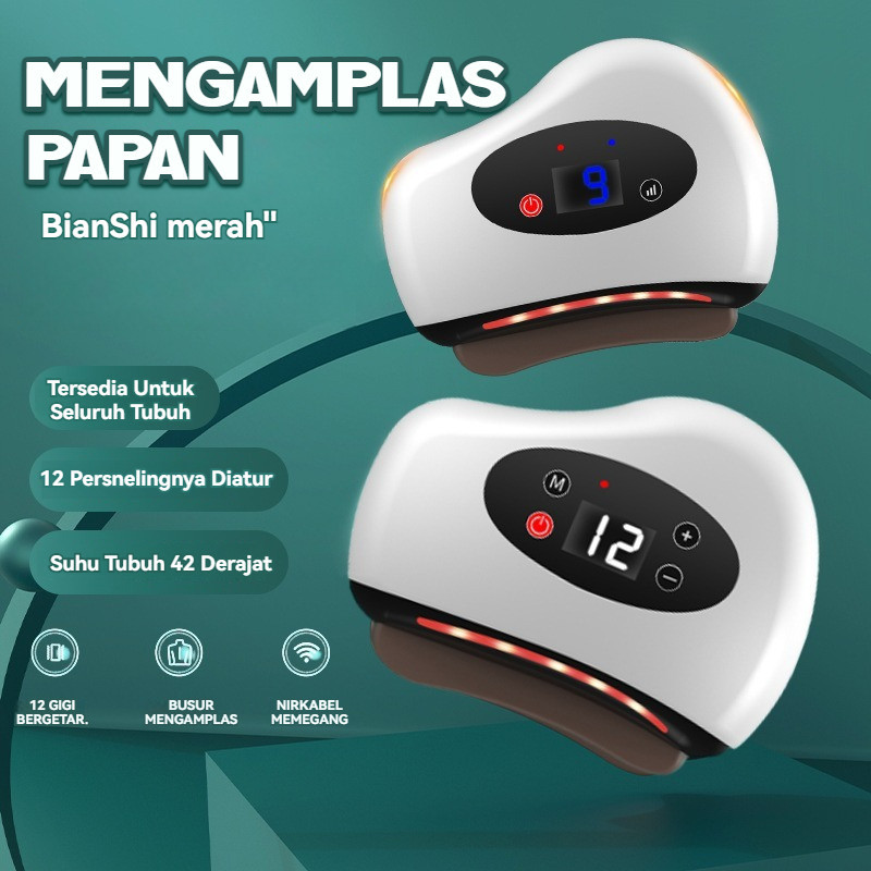 New Elektrik 12 Level / Face Massage Gua Sha Elektrik Alat Pijat Wajah Elektrik Viral Gua Sha