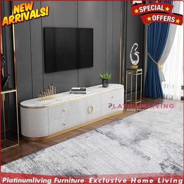 Buffet tv minimalis top marmer meja tv modern kabinet tv top marmer