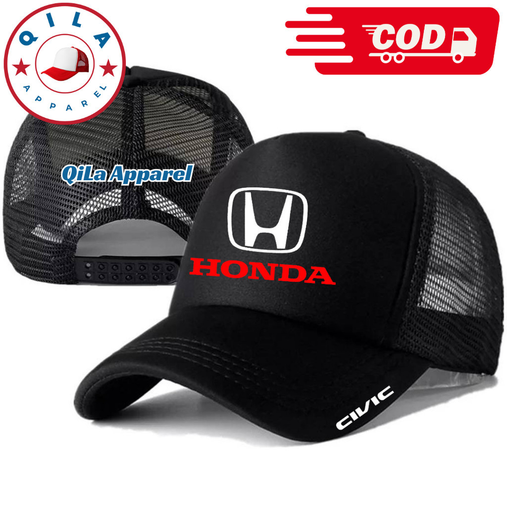 QiLa Apparel Topi Trucker HONDA CIVIC - Topi Distro HONDA CIVIC Logo - Topi HONDA CIVIC Premium - To