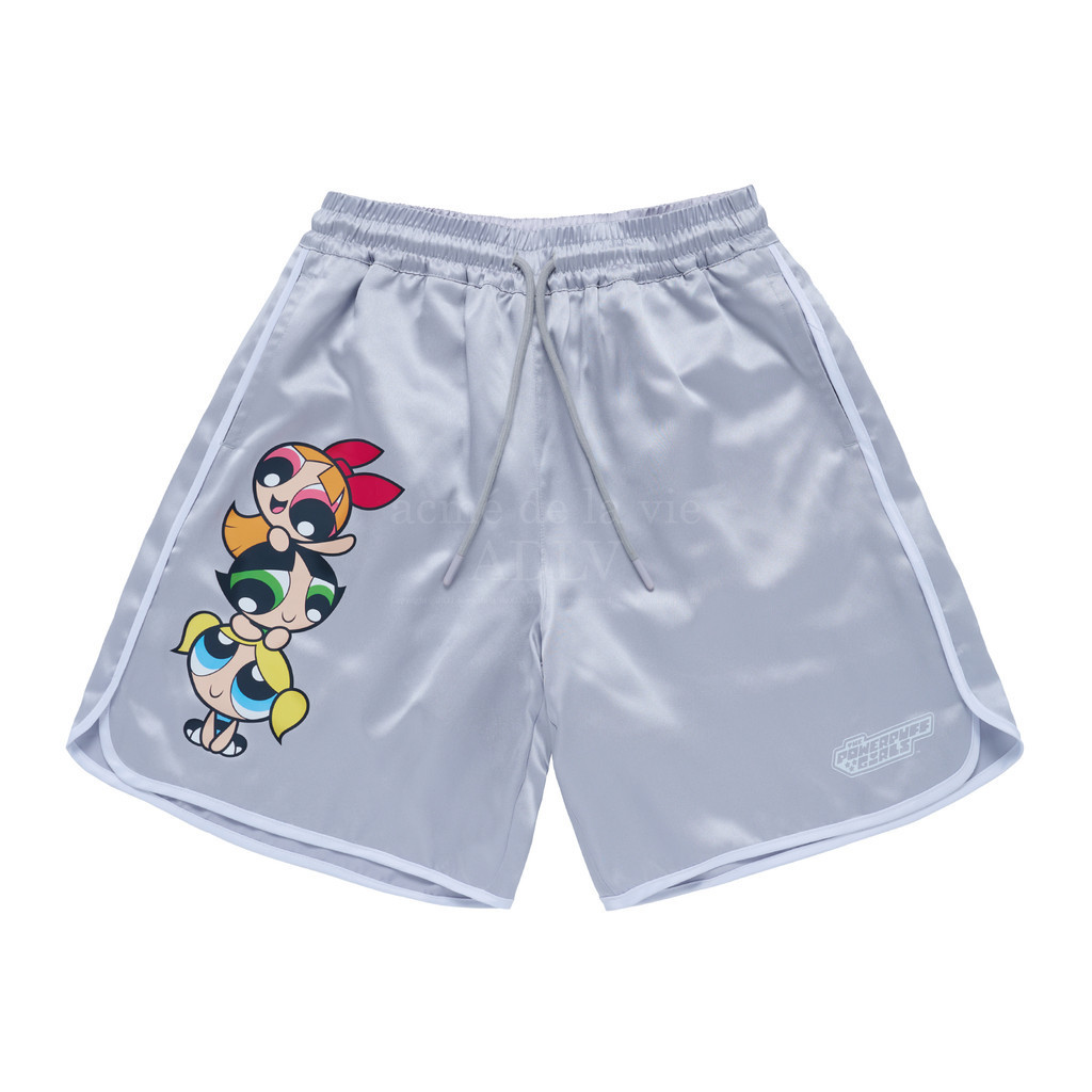 [ADLV] The Powerpuff Girls X Acmedelavie Artwork Boxing Short Pants Silver - Celana Pendek wide-boxe