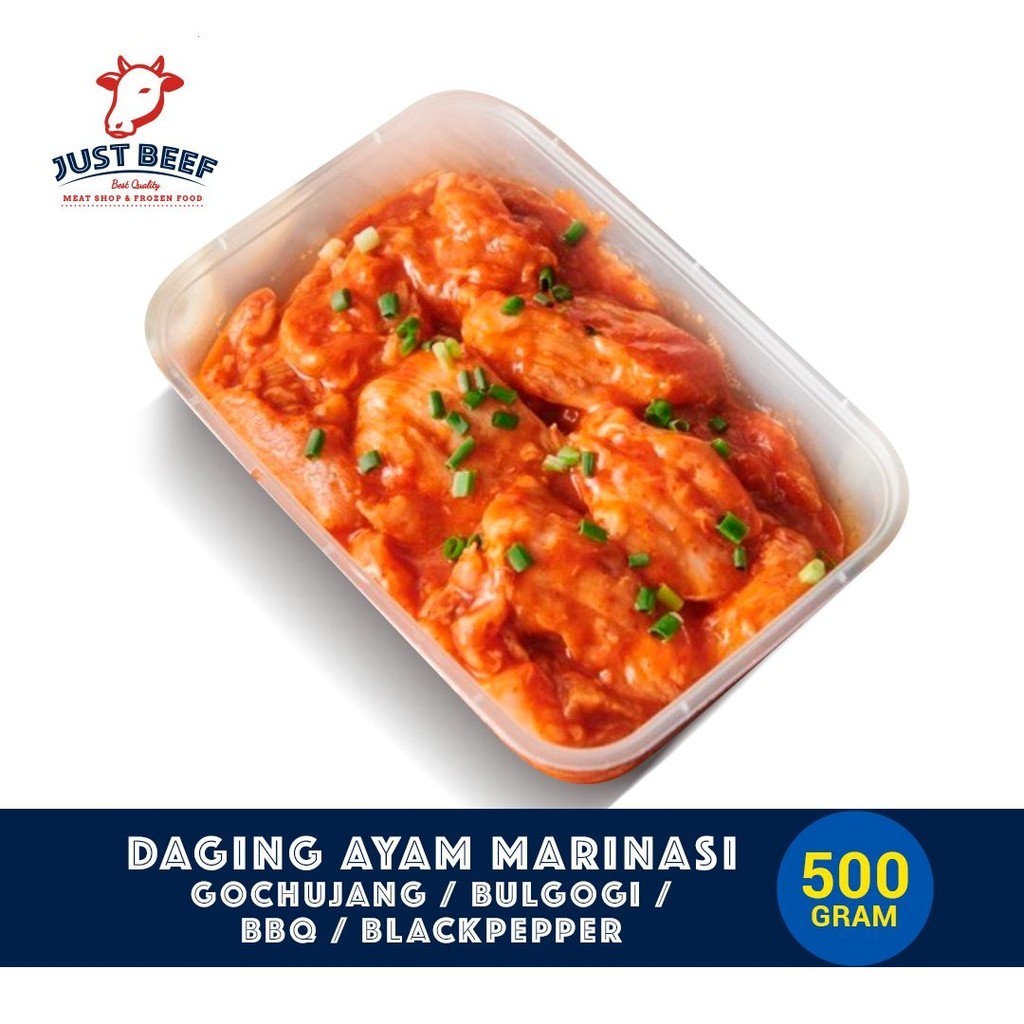

Daging Ayam Marinasi Gochujang / Bulgogi / BBQ / Blackpepper - 500gr